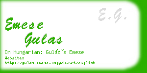 emese gulas business card